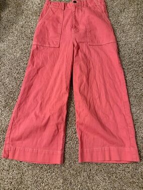 GB Pink Wide-Leg crop  HIGH WAISTED Pants